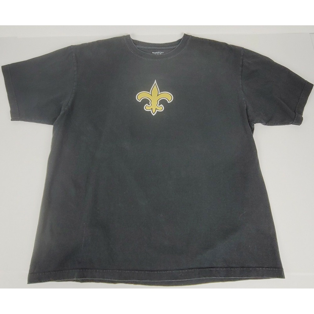 Reebok New Orleans Saints Men XL Black Regular Drew Brees 9 Graphic T-Shirt